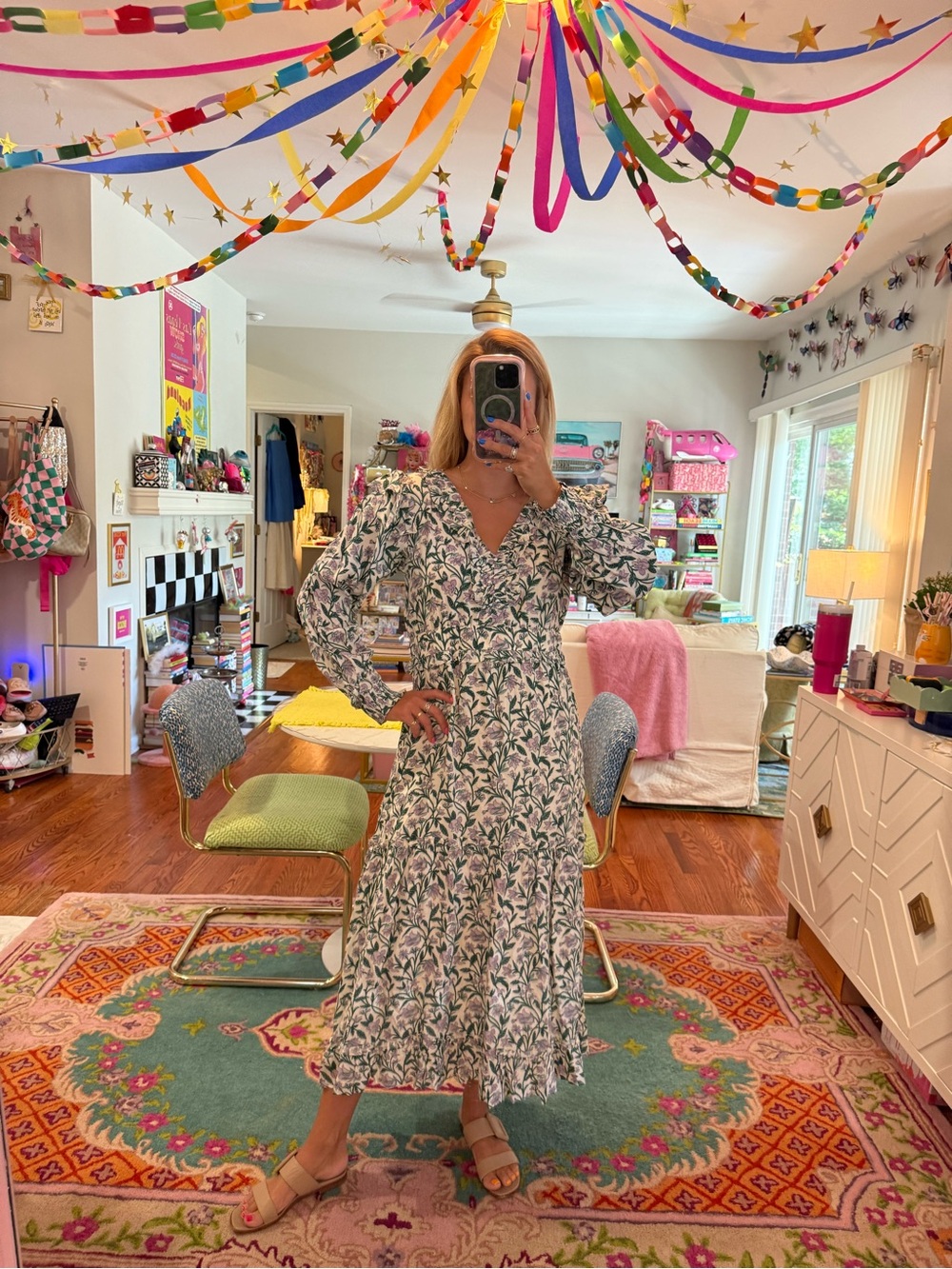 ANNA CATE GARDEN FLORAL MIDI DRESS